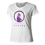 V&ecirc;tements Quiet Please Quiet Please Baseline Glitter T-shirt Femmes-Blanc
