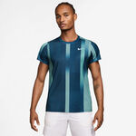 V&ecirc;tements Nike Nike Court Victory Dri-Fit Print T-shirt Hommes - bleu petrol, blanc