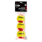 Balles de tennis Dunlop Dunlop Mini Tennis (Stage 3) Red Sac De 3 Balles