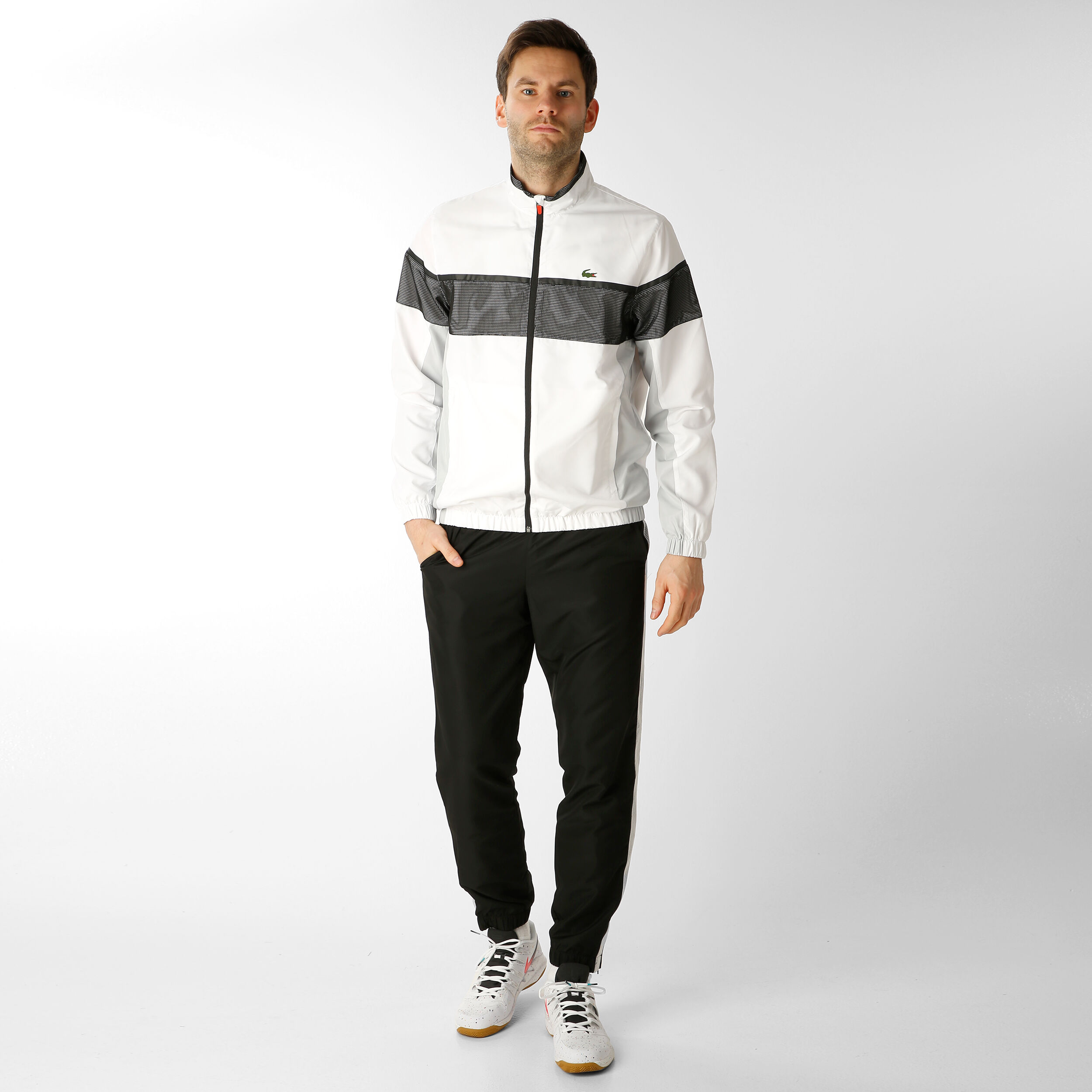 Buy Lacoste Surv tement Hommes Blanc Noir online Tennis Point BE