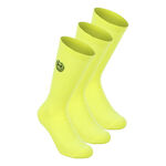 V&ecirc;tements de tennis BIDI BADU BIDI BADU Crew Performance Chaussettes de tennis Pack de 3 -jaunes fluo