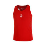 V&ecirc;tements de tennis Quiet Please Quiet Please Racerback D&eacute;bardeur Tank Top Filles-Rouge,Blanc