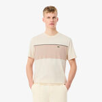 Lacoste Lacoste Colorblock T-shirt Hommes - cr&egrave;me, beige