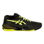 Chaussures de tennis ASICS ASICS GEL-RESOLUTION X CLAY Chaussure terre battue Hommes-noir, jaunes fluo