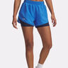 Fly By 2in1 Short De Running Femmes-Bleu,Bleu Fonc&eacute;