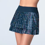 V&ecirc;tements Lucky in Love Lucky in Love Lovin' Boucle Pleated Jupe Femmes - bleu fonc&eacute;, multicouleur
