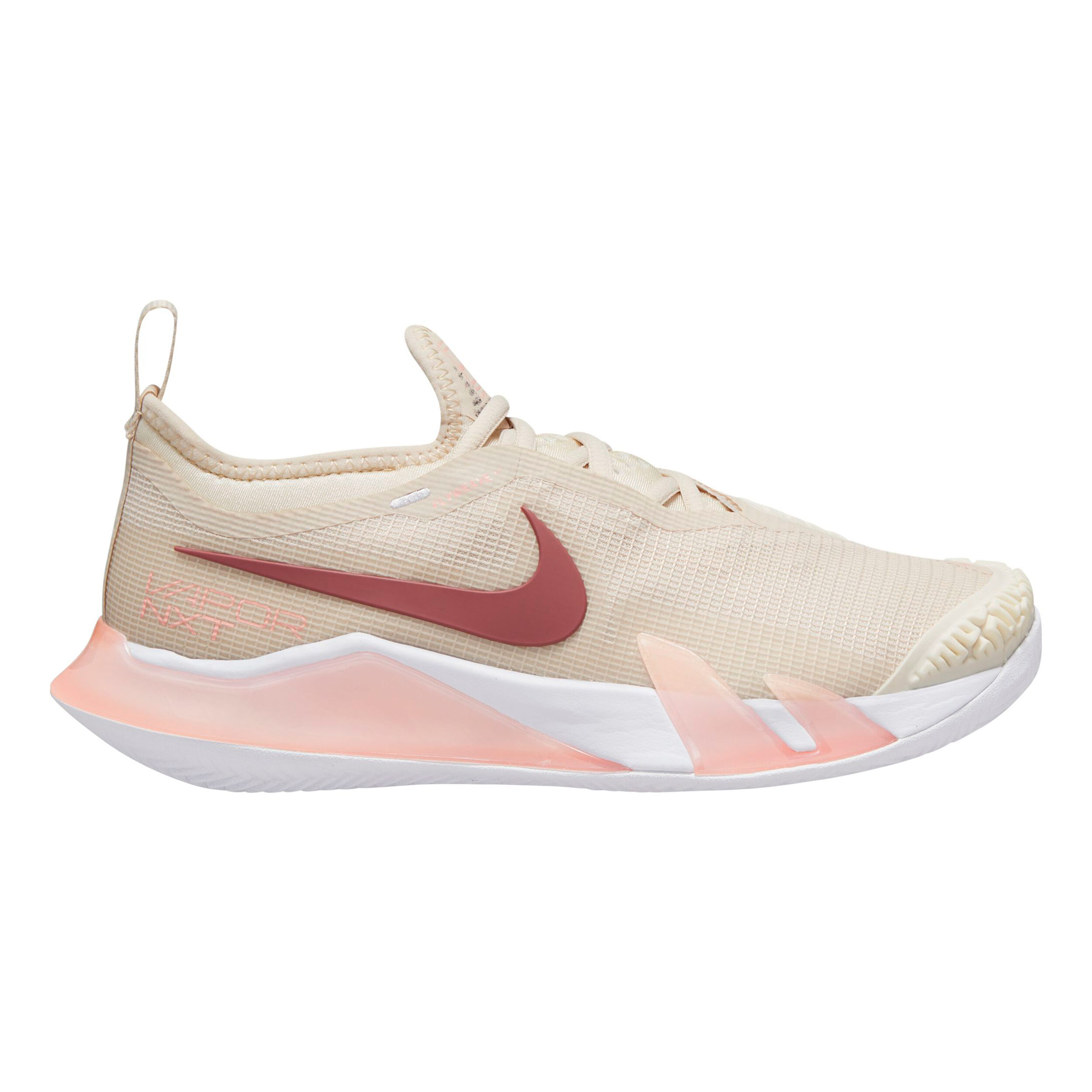 Buy Nike Court Vapor React NXT Chaussure Terre Battue Femmes Beige Rouge online Tennis Point BE