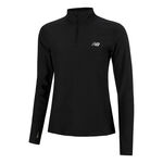 Vêtements New Balance New Balance Space Dye Quarter Zip Haut Manches Longues Femmes-Noir