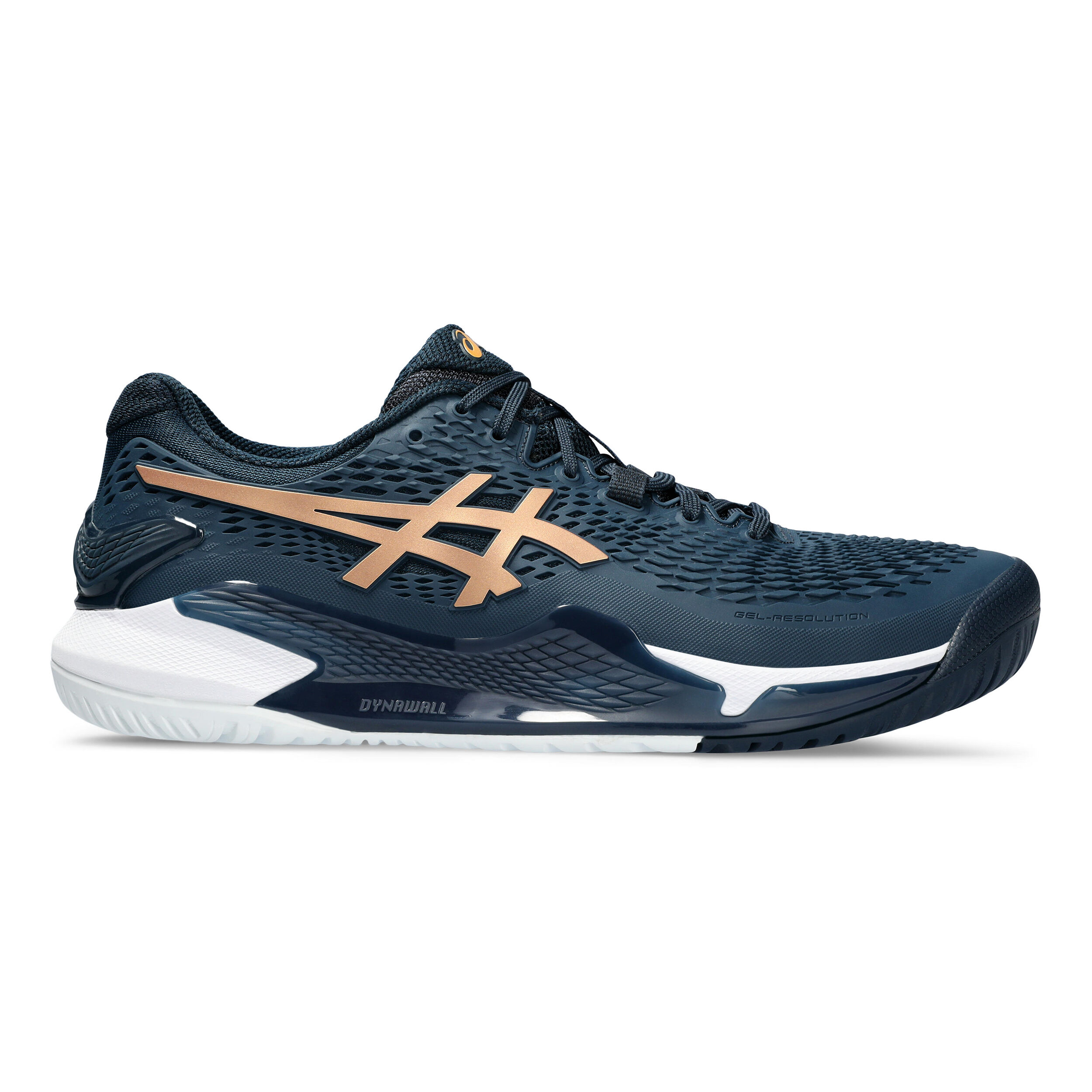 Buy ASICS Gel Resolution 9 Chaussure Tout Terrain Hommes Bleu Fonce Or online Tennis Point BE