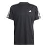 Essentials Train 3-Stripes Training T-shirt Hommes-Noir,Blanc