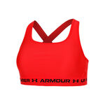 Vêtements Under Armour Under Armour Crossback Mid Soutien-gorge Sport Femmes-Rouge Fluo