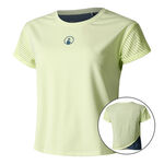 V&ecirc;tements Quiet Please Quiet Please Perspectives Cross T-shirt Femmes-Jaune Lemon