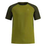 V&ecirc;tements Odlo Odlo X-Alp Trail Maillot de course Hommes-vert, vert fonc&eacute;