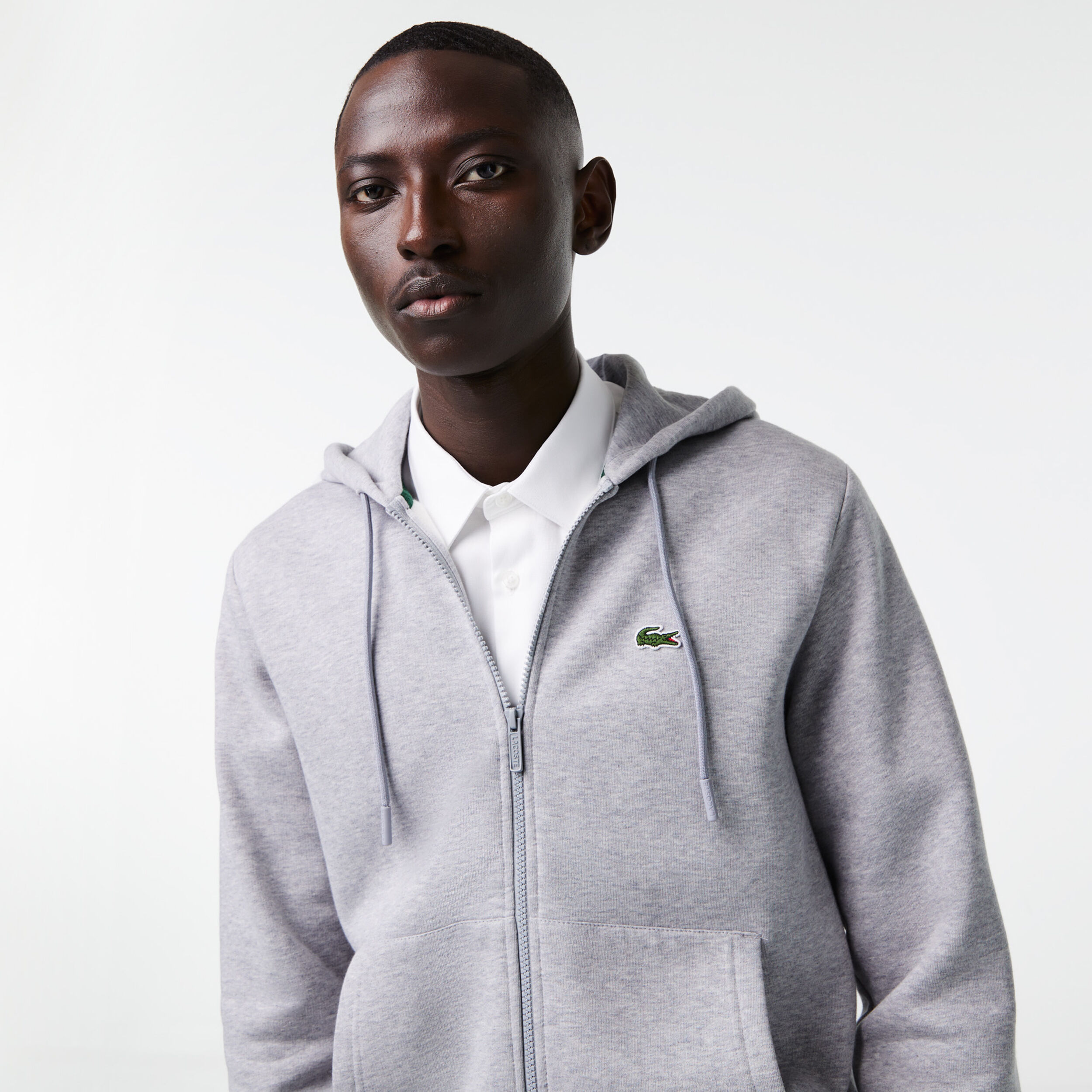 Survetement lacoste gris homme hot sale