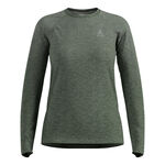 V&ecirc;tements Odlo Odlo Essential Seamless Crew Neck Haut manches longues Femmes-vert olive