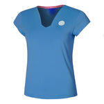 Vêtements BIDI BADU BIDI BADU Spike V-Neck T-shirt Femmes-Bleu