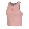 Crossroad Ribbed D&eacute;bardeur Tank Top Femmes-Vieux Rose, Rouge