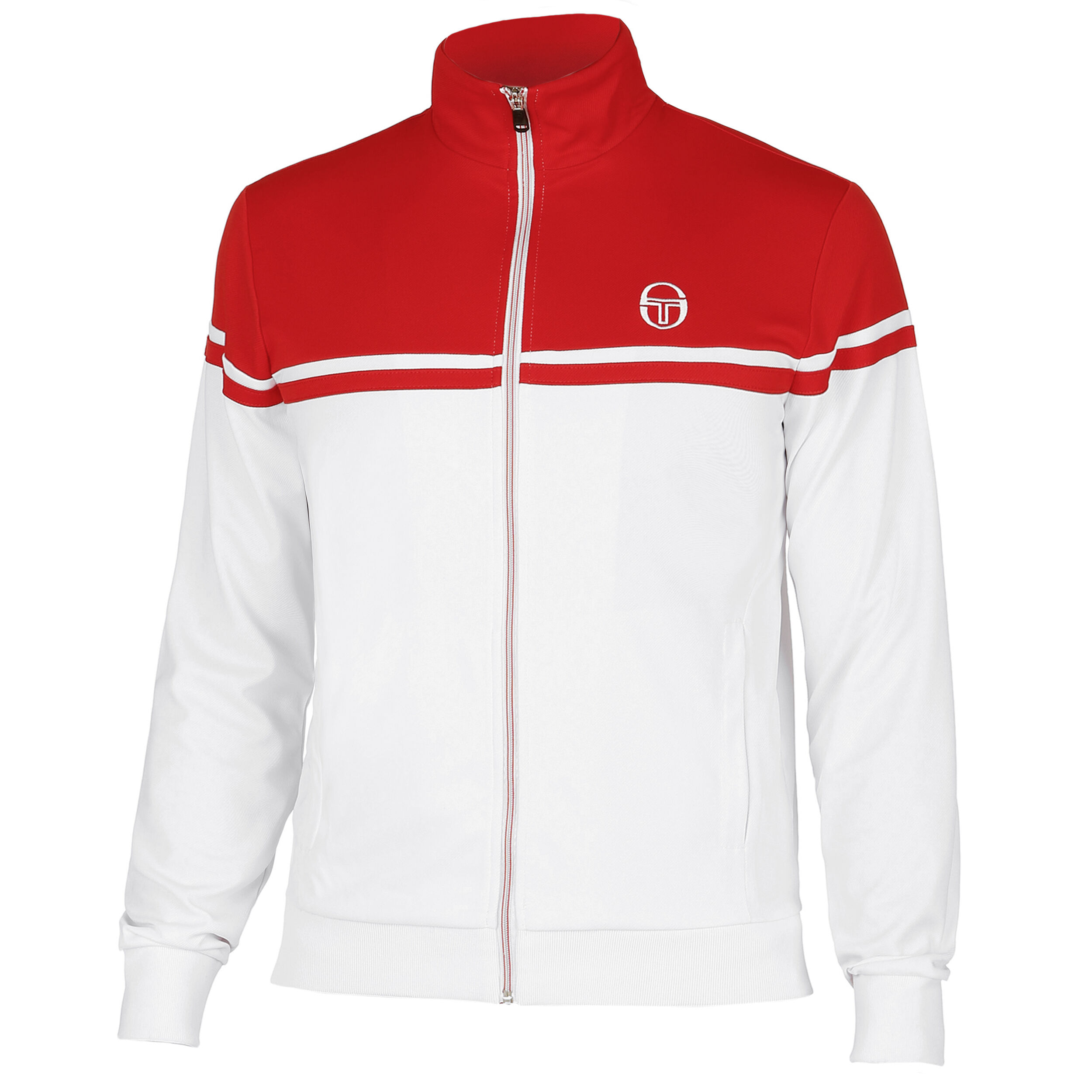 Buy Sergio Tacchini Young Line Pro Track Veste De Survetement Hommes Blanc Rouge online Tennis Point BE