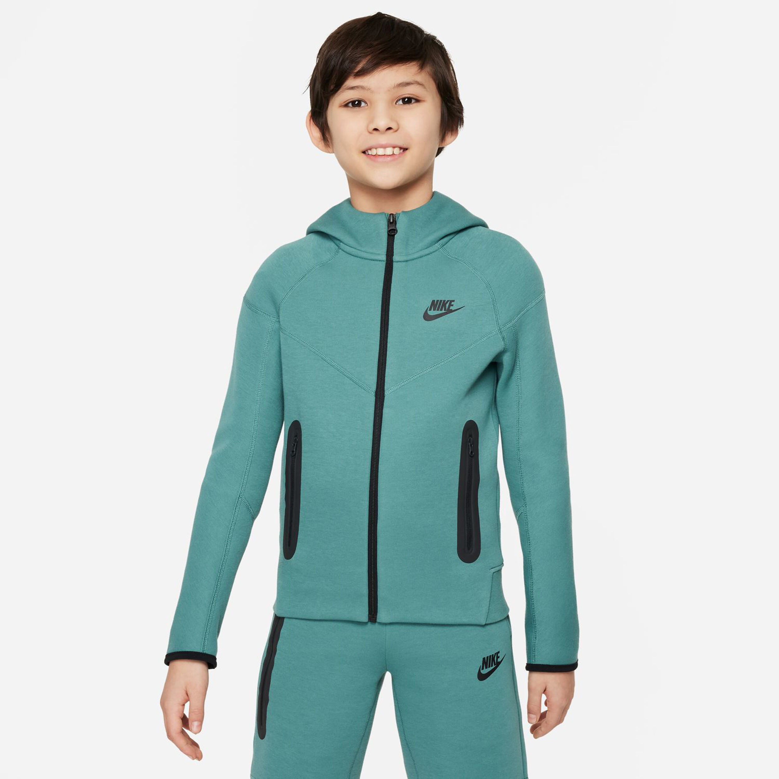 Buy Nike Tech Fleece Full Zip Sweat A Capuche Garcons Vert Fonce online Tennis Point BE