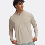 Vêtements De Tennis Under Armour Tech Textured 1/2 Zip-GRY Long-Sleeves