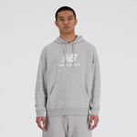 Vêtements New Balance New Balance French Terry Logo Hoodie Sweat À Capuche Hommes-Gris