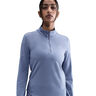 Swift Half-Zip Longsleeve Maillot de course Femmes-bleu gris, argent