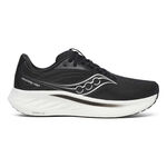 Chaussures de running Saucony Saucony Ride 18 Wide Chaussure De Running Sans Stabilisateurs Hommes-Noir,Blanc