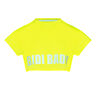 Abdominis Crop Move T-shirt Femmes-Jaunes Fluo