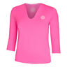 Crew V-Neck Haut Manches Longues Femmes-Pink
