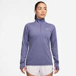 V&ecirc;tements Nike Nike Pacer 1/4 Zip Haut Manches Longues Femmes-Bleu Gris
