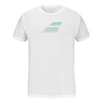 V&ecirc;tements Babolat Babolat Exercise Big Flag T-shirt Hommes-Blanc