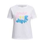 Vêtements De Tennis Under Armour Ua Bubble Wordmark Ss-Wht