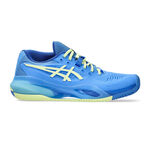 Chaussures de tennis ASICS ASICS Gel-Resolution X Chaussure Terre Battue Femmes-Bleu,Jaune Lemon