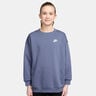 Sportswear Club Fleece Oversized Crew Sweat-shirt Filles - bleu gris, blanc