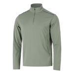 V&ecirc;tements de tennis JLindeberg JLindeberg Leon Quarter Zip Haut manches longues Hommes-vert olive
