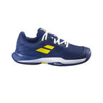 Chaussures de tennis Babolat Babolat Jet Mach 3 Chaussure Terre Battue Enfants-Bleu Fonc&eacute;,Jaune