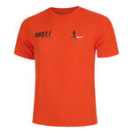 Vêtements Nike Nike Dri-Fit Cotton Maillot De Course Hommes-Rouge