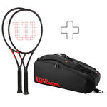 Lot De Raquettes Wilson 2x CLASH 100L V3.0 FRM plus Schlägertasche