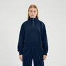 Carrera 1/4 Zip Haut manches longues Femmes - bleu foncé, 