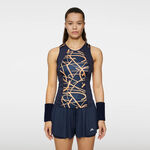 V&ecirc;tements JLindeberg JLindeberg Miria Printed D&eacute;bardeur Tank Top Femmes-Bleu Fonc&eacute;,Orange