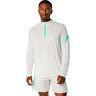 Icon 1/2 Zip Maillot de course Hommes-beige, vert
