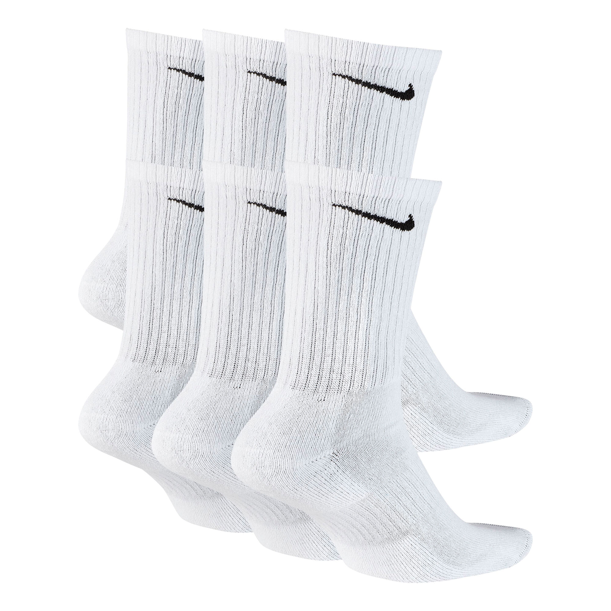 Nike Performance EVERYDAY CUSH CREW 6 PACK - Chaussettes de sport -  white/black/blanc 