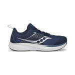 Chaussures de running Saucony Saucony Ride KDZ Chaussure De Running Sans Stabilisateurs Enfants-Bleu Foncé,Argent