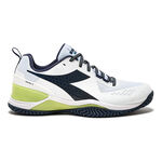 Chaussures de tennis Diadora Diadora Blushield Torneo 2 Chaussures Toutes Surfaces Hommes-Blanc,Jaune Lemon