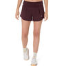 Road 3.5in Short de running Femmes-rouge fonc&eacute;