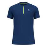V&ecirc;tements Odlo Odlo X-Alp Trail Crew Neck Maillot de course Hommes - bleu fonc&eacute;, 