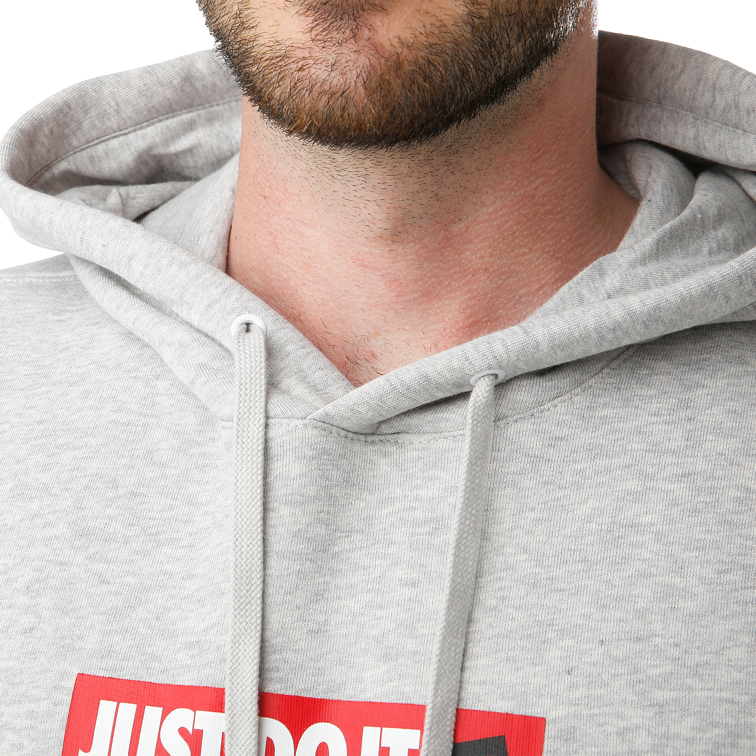 Buy Nike Sportswear Just Do It Sweat A Capuche Hommes Gris Clair Rouge online Tennis Point BE