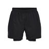 Dallas 2in1 Shorts Hommes-Noir