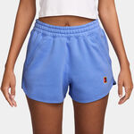 V&ecirc;tements Nike Nike Court Heritage Fleece Mid Rise Shorts Femmes-Bleu