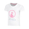 Baseline Logo T-shirt Filles-blanc, pink fluo